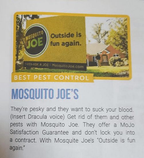 Mosquito Joe of Northern Colorado Newspaper Carousel